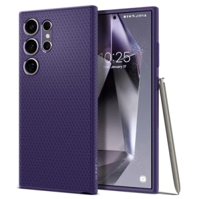 Afbeelding van Spigen Liquid Air Hoesje Geschikt voor Samsung Galaxy S24 Ultra Back Cover Flexibel TPU Paars