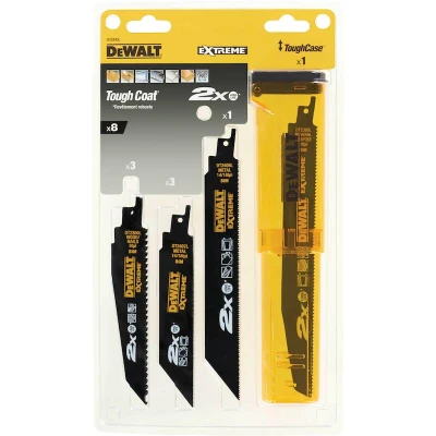 Afbeelding van DeWALT DT2443L 8 delige set reciprozaagbladen in stevige opbergcassette