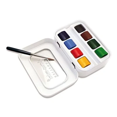 Afbeelding van Mini Aquarel SENNELIER Metalen doos met 8 halve kanten