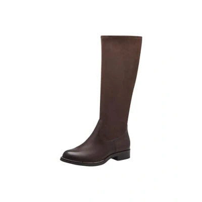 Afbeelding van Tamaris comfortabele dameslaars Flat 8 85502 43 modieuze dameslaarzen, Kastanje