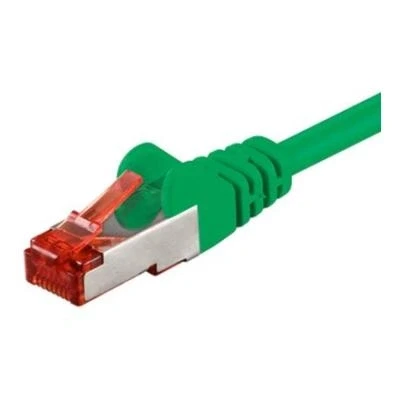 Image de goobay Cordon de raccordement RJ 45 (M) pour 50 cm SFTP, PiMF CAT 6 moulé, sans crochet vert