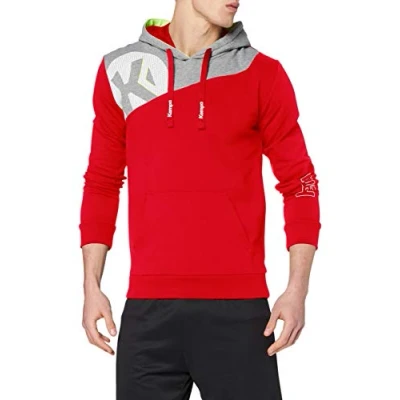 Afbeelding van Kempa Core 2.0 Hoody Rood Donker Grijs Melange Maat S