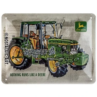 Afbeelding van Metalen Wandbord 15x20 cm John Deere Model 6410 Cutaway