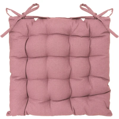 Afbeelding van Atmosphera Stoelkussen Loria roze 38 x cm Met 2 lintjes 100% katoen