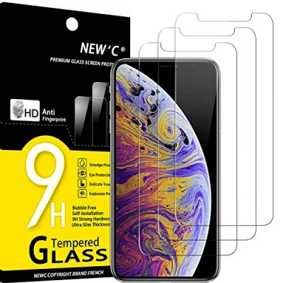 Afbeelding van NEW&#039;C 3 Stuks, Screen Protector voor iPhone XS Max, 11 Pro Max (6.5&quot;), Gehard Glass Schermbeschermer Film 0.33 mm ultra transparant, resistent, anti kras, vingerafdrukken