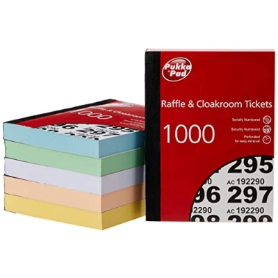 Afbeelding van Pukka Pad genummerde loterij en garderobetickets 1 1000 6 stuks