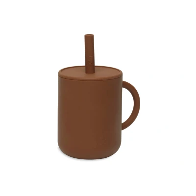 Afbeelding van Jollein Drinkbeker Met Rietje Siliconen Caramel