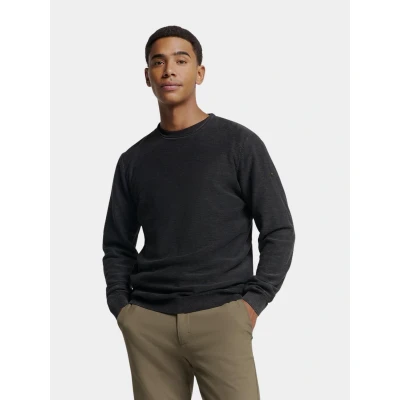 Afbeelding van No Excess Mannen Timeless Basics Crew Sweater Zwart S