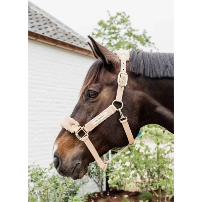 Afbeelding van Kentucky Horsewear Teddy fleece halster beige Pony