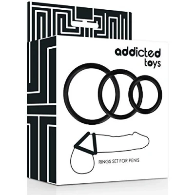 Afbeelding van Addicted Toys Rings Set For Penis Black