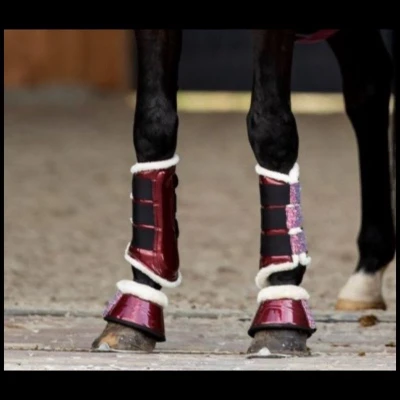 Afbeelding van HB Showtime Beenbeschermers Gold Rush Glitter Bordeaux M Agradi.be