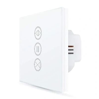 Afbeelding van LoraTap Schakelaar voor rolluiken, aangesloten, opening, verstelbaar, schakelaar, jaloezieën, wifi, compatibel met Alexa Google Home spraakbediening, timer, intelligente wandmotor