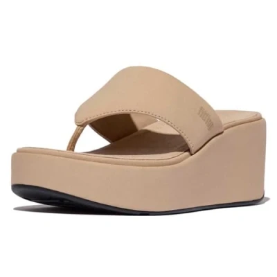 Afbeelding van Fitflop Platfforms Wedge Toe post sandalen voor dames, Beige, 40 EU