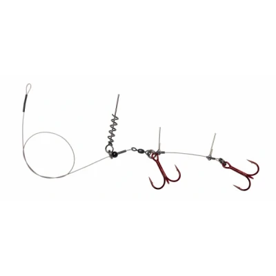 Afbeelding van Savage Gear Linethru Corkscrew Rig 2X#1 40cm 22kg 2pcs Roofvis onderlijnen