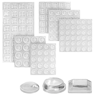Afbeelding van VILSTO Transparante siliconen zelfklevende voeten, rubberen beschermstoppers, bumpers, meubelbescherming, dempers, 154 stuks