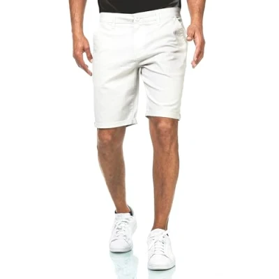Afbeelding van Smith &amp; Solo Korte chinoshorts voor heren, katoen, zomer, bermuda, hardloopshorts Wit, S