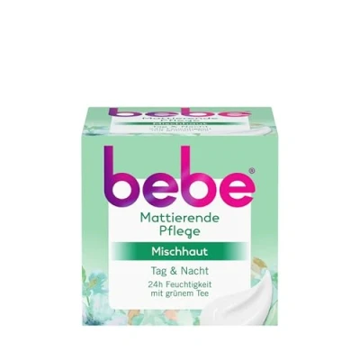 Afbeelding van bebe Matterende verzorging (50 ml), rijpe gezichtscrème voor gemengde huid met groene thee, lichte vochtinbrengende crème het gezicht