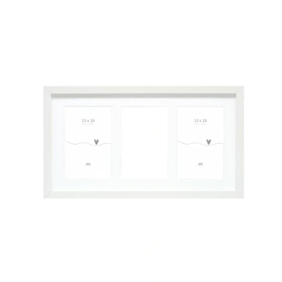 Afbeelding van Deknudt Frames fotolijst S66KA6 wit 3 foto&#039;s 13x18 cm