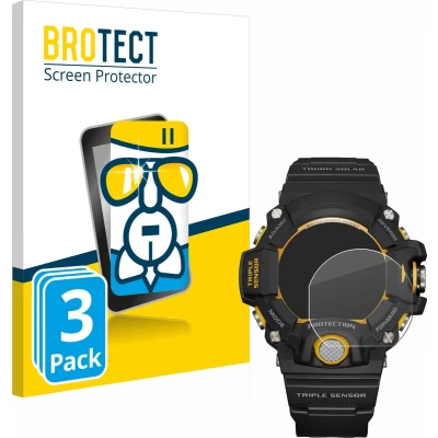 Afbeelding van BROTECT Screenprotector voor Casio G Shock GW 9400Y 1 Folie Beschermfolie Beschermglas transparant (3 Stuks)