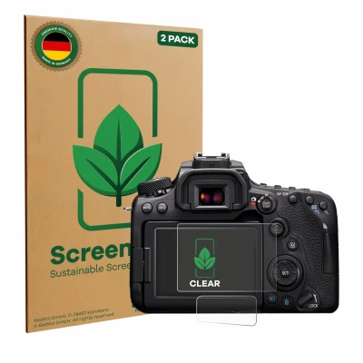 Afbeelding van ScreenLeaf Screenprotector voor Canon EOS 90D Duurzame schermbescherming Folie Beschermfolie transparant (2 Stuks)