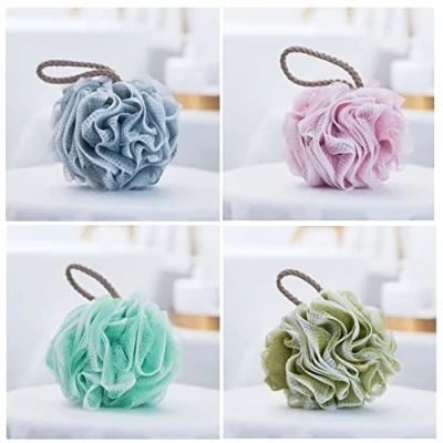 Afbeelding van SUNMOOL Douche spons Bad Massage Scrubbing Douchespons Set van 4 Stuks