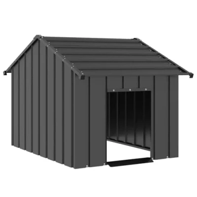 Afbeelding van vidaXL Hondenhok met dak 83x130x85 cm gegalvaniseerd staal