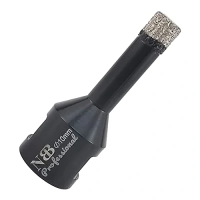 Afbeelding van NBB vacuum gesoldeerde diamantgatzaag met M14, voor professioneel droog of nat boren op hard porselein, keramiek, tegels, graniet, marmer, snel, duurzaam, Haakse Slijper (Dia.10mm)