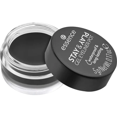 Afbeelding van Essence Stay &amp; Play Gel Eyeliner Pot, langdurig, hooggepigmenteerd, Vlekbestendig, Kleurintensief, Mat, 5G