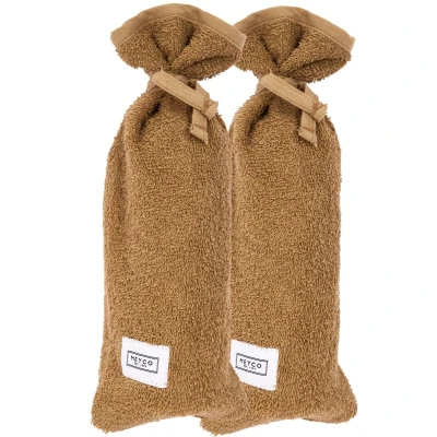 Afbeelding van Meyco Kruikenzak Basic Badstof Toffee 2 pack