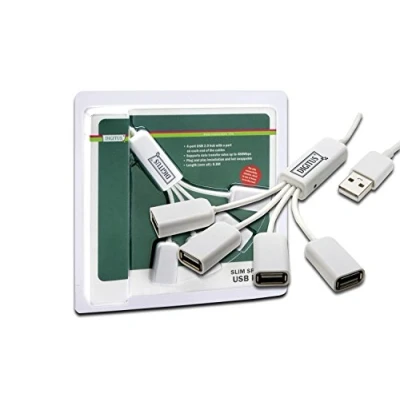 Afbeelding van Digitus DA 70216 USB 2.0 hub 4 poorten Wit