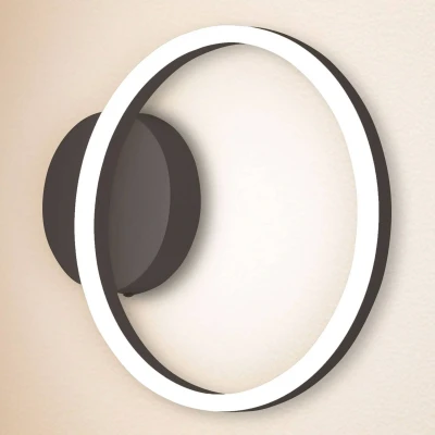 Afbeelding van LED wandlamp Giotto, 1 lamp, zwart