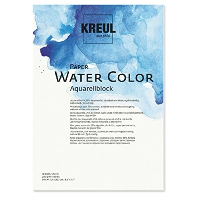 Afbeelding van KREUL Paper Water Color A4 Aquarelblok 10 sheets 120gr