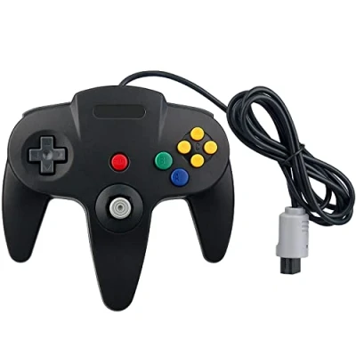 Afbeelding van OSTENT Contrôleur filaire Gamepad Joystick Joypad pour Nintendo 64 N64 Console Jeux vidéo (Noir)