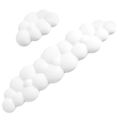 Afbeelding van Jinlaili Polssteun voor toetsenbord, zachte polssteun, ergonomisch, kantoor, games, thuis (set B)