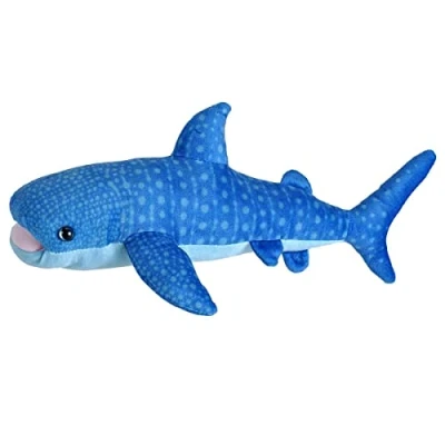 Afbeelding van Wild Republic Pluche walvishaai knuffel blauw 35 cm speelgoed zeedieren