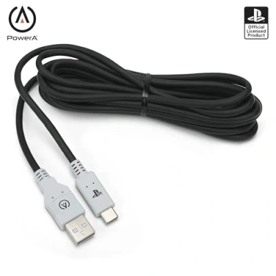 Image de Câble de charge USB type C Acco pour PS5 3 m Noir