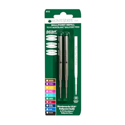 Afbeelding van Monteverde Soft Balpenvulling (Montblanc) Medium Black 2 Pc