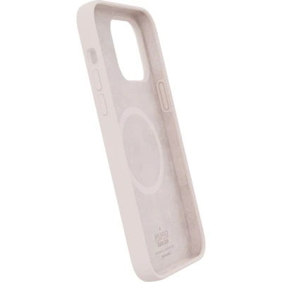 Afbeelding van Puro, Icon siliconen Geschikt voor Apple iPhone 14 hoesje MagSafe compatibel, Roze