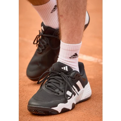 Afbeelding van adidas Performance Solematch Control 2 Boost Tennisschoenen voor kleibanen, Heren, Maat: 39 1/3, Core black/metalic/cloud white Kunststof/ textiel