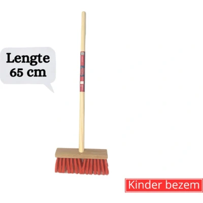Afbeelding van Synx Tools Kinderbezem Nylon Junior Bezems Buitenspeelgoed / Speelgoed incl. Steel 57cm tuinie