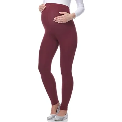Afbeelding van BE Mammy Leggings 02 Dames Zwangerschapsleggings Lang Viscose Elasthan Wijnrood L