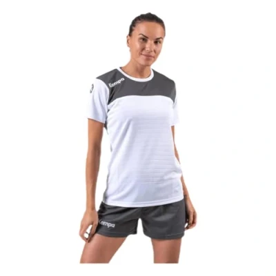Afbeelding van Kempa Emotion 2.0 Shirt Korte Mouw Dames Wit Antraciet Maat L