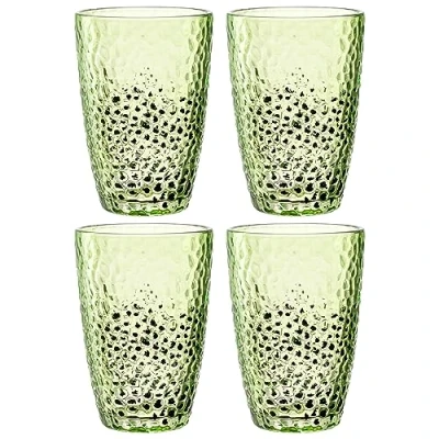 Afbeelding van Longdrinkglas 340ml groen MATERA set van 4