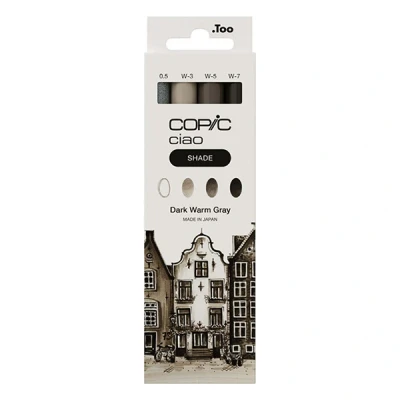 Image de Copic Ciao Shade set de marqueurs Dark Warm Grey (4 pièces)