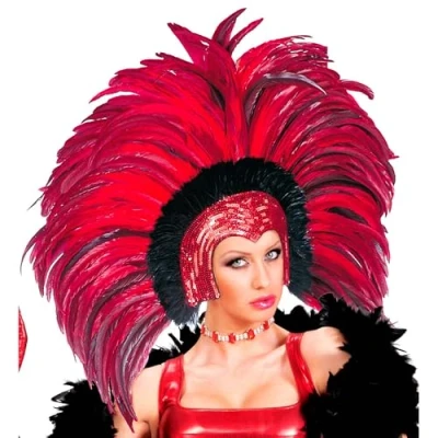 Afbeelding van Feathered Brazil Headress Groen