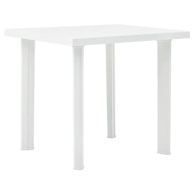 Afbeelding van Tuintafel 80x75x72 cm kunststof wit