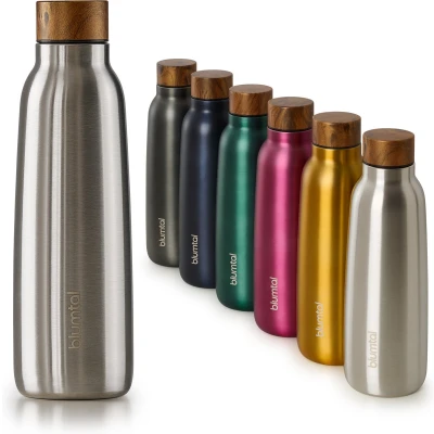 Afbeelding van Blumtal Thermosfles Ray Lekvrije thermosbeker van RVS Onbreekbaar 500 ml Metallic Stainless steel Zilver