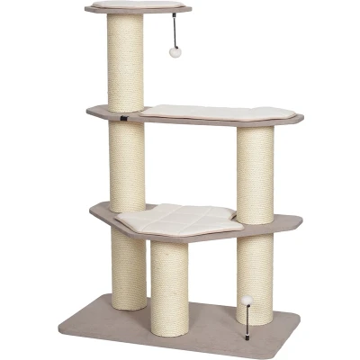 Afbeelding van Ebi Krabpaal Kat Meru 90x50x132,5cm Bruin 1st