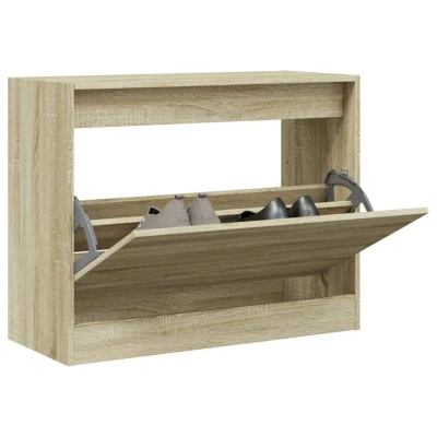 Afbeelding van Schoenenkast 80x34x63 cm bewerkt hout sonoma eikenkleurig