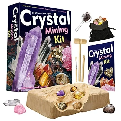 Afbeelding van Dr. Daz Kit d&#039;Extraction De Cristaux Pierres Précieuses pour Enfants,Véritables Et Minérales Sciences Education Jouets,Gemmes à Extraire